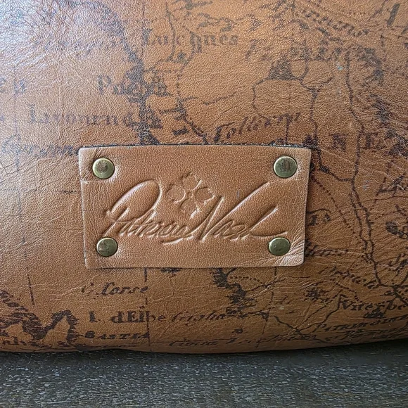 Patricia Nash Benvenuto European Map Tote  100% Full Grain Leather - Picture 2 of 15